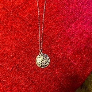 Long silver Brighton necklace.